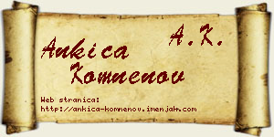 Ankica Komnenov vizit kartica